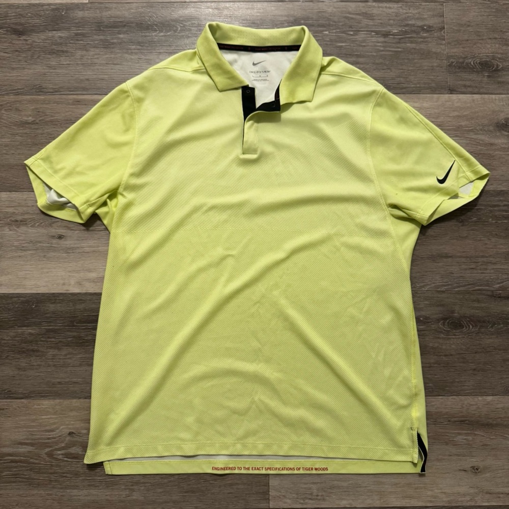Nike Tiger Woods Golf Men's Yellow Polo Shirt